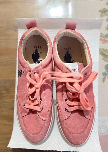 Pembe Kadın Bağcıklı Dolgu Topuklu Spor Ayakkabı - Görsel 2