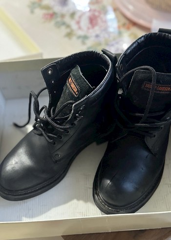 Kadın Siyah Deri Biker Bot - Görsel 3