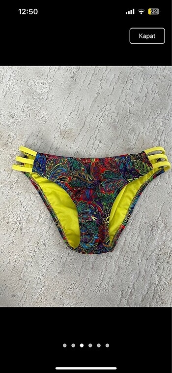 36 Beden Sarı bikini takımı