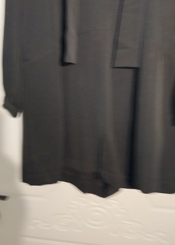 Siyah V Yaka Uzun Kollu Kısa Tulum - Görsel 2