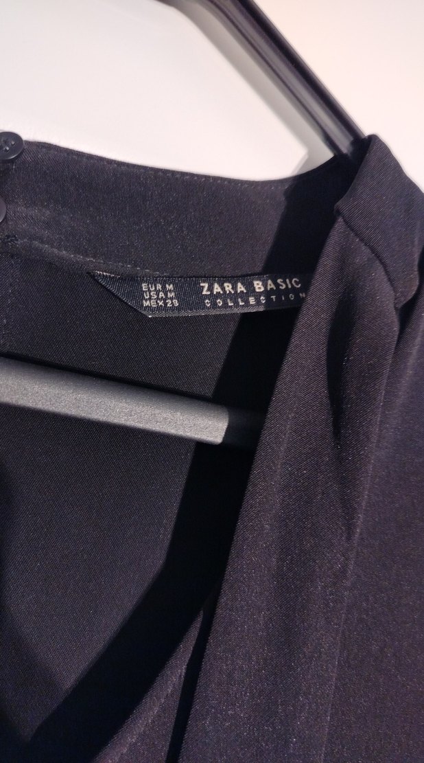 Siyah V Yaka Uzun Kollu Kısa Tulum - Görsel 5