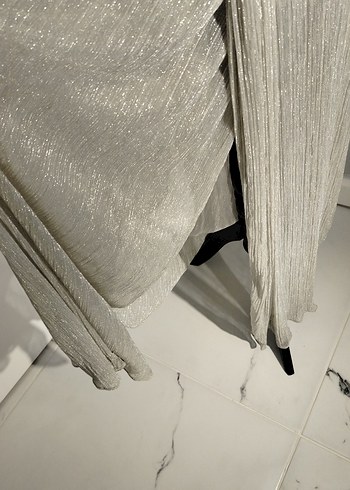 Uzun Bohem Gri Kadın Sabahlık - Görsel 4