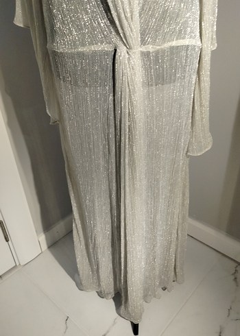 Uzun Bohem Gri Kadın Sabahlık - Görsel 3