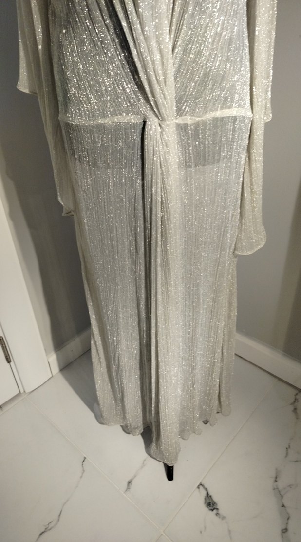 Uzun Bohem Gri Kadın Sabahlık - Görsel 3