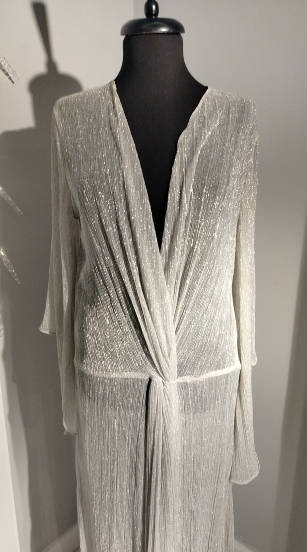 Uzun Bohem Gri Kadın Sabahlık - Görsel 2