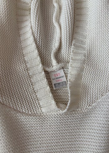 Kız Çocuk Beyaz Kapüşonlu Bohem Panço - Görsel 2