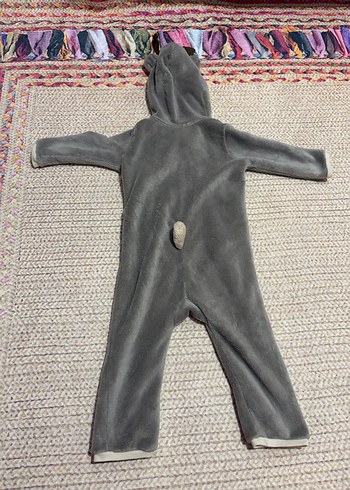 Gri Erkek Bebek Triko Polar Tulum - Görsel 4