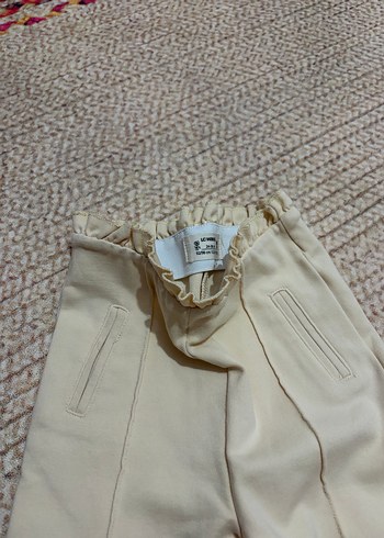 Kadın Gri Pamuklu Pilili Kumaş Pantolon - Görsel 6