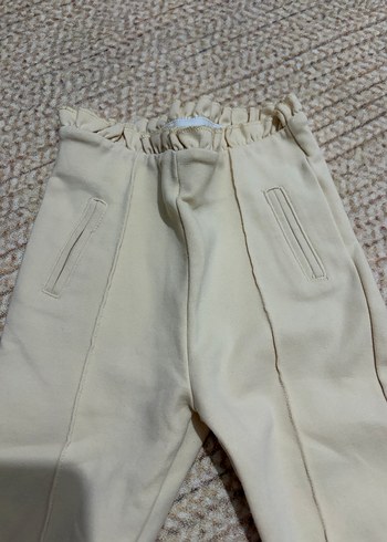 Kadın Gri Pamuklu Pilili Kumaş Pantolon - Görsel 4