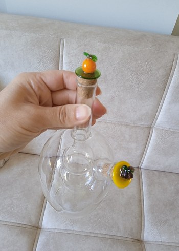 Beden Mantar Kapaklı Cam Şişe yağlık sirkelik