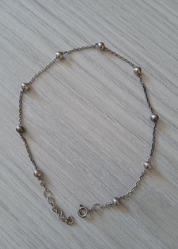 Zincir Detaylı Minimalist gümüş Kadın Bileklik