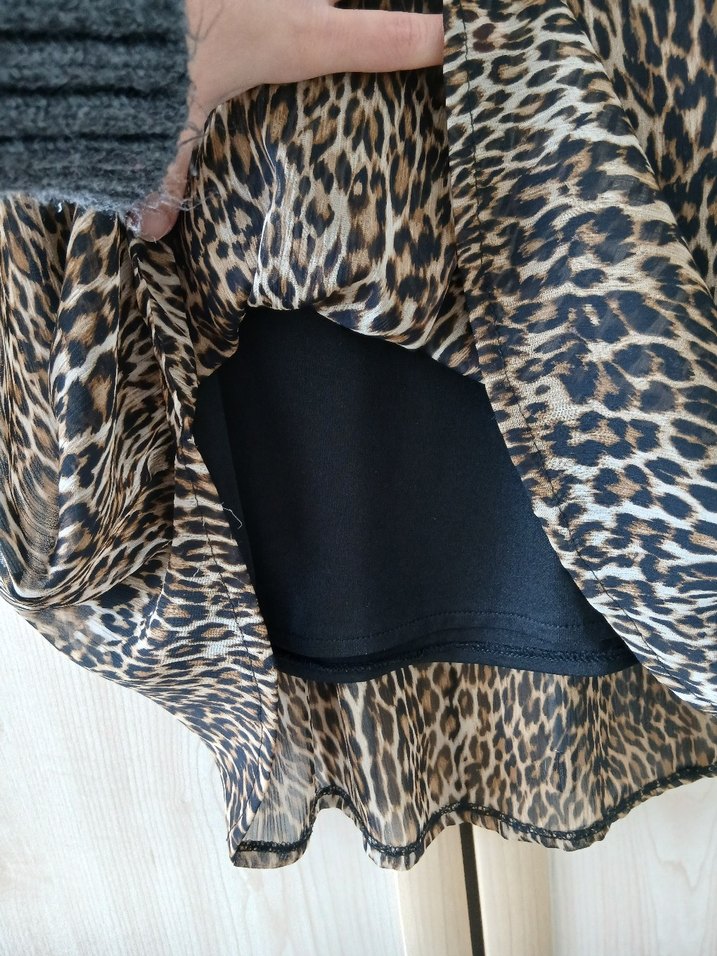 Leopar Desenli  elbise - Görsel 2