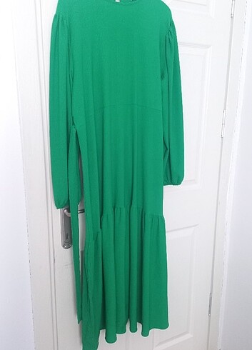 Yeşil uzun defacto elbise