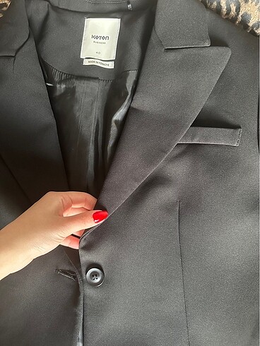 40 Beden siyah Renk koton blazer ceket