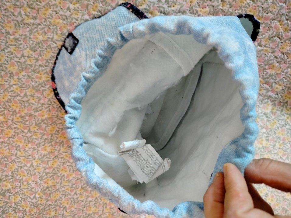 Mavi kız çocuk Sırt Çantası - Kedi Desenli - Görsel 3