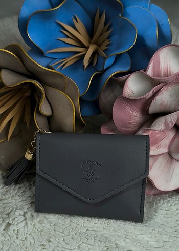 Gri Deri Kadın Cüzdanı - Görsel 2