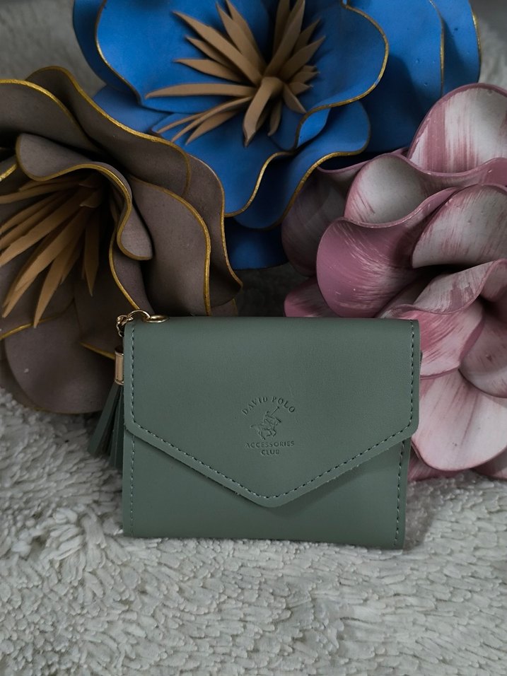 Gri Deri Kadın Cüzdanı - Görsel 3