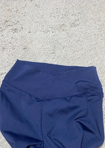 Koyu Mavi Kadın Mini Spor Tayt - Görsel 8