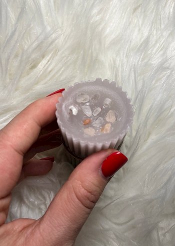 Bej ve Gri Mum İpli Süslemeli - Görsel 2