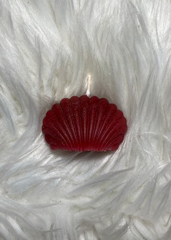 Bordo Melek ve Deniz Kabuğu Mum Seti - Görsel 4