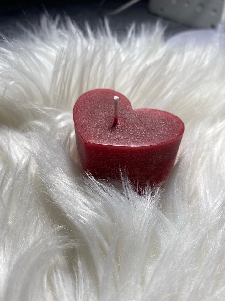 Bordo Melek, Deniz Kabuğu ve Kalp Mum Seti - Görsel 2