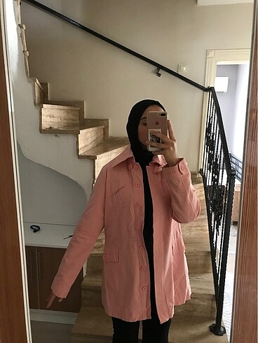 Pembe Ceket Trençkot