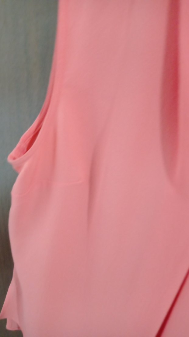 Pembe V Yaka Kolsuz Salaş Bluz - Görsel 2