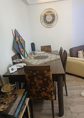 Enza Home Salon Takımı Yemek Masası+ Koltuk+ Halı Azon Mobilya - Görsel 5