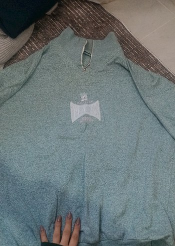 Mint yeşili vintage sweatshirt - Görsel 2