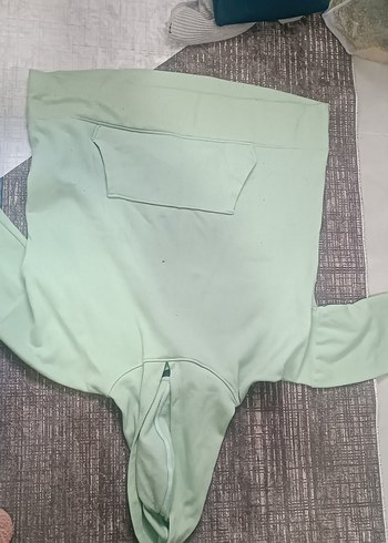 Kadın Yeşil Kapüşonlu Sweatshirt BSL marka - Görsel 2