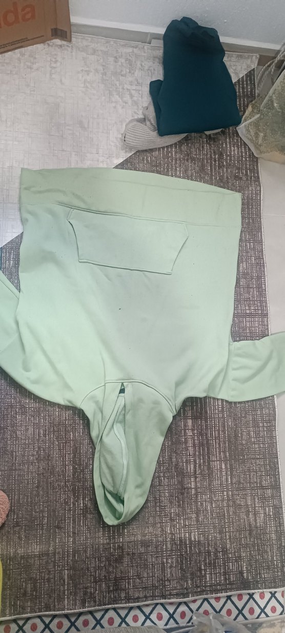 Kadın Yeşil Kapüşonlu Sweatshirt BSL marka - Görsel 2