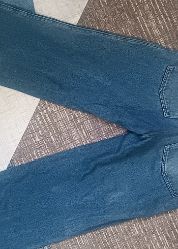 Kadın Mavi Denim Fermuarlı Salaş Jean - Görsel 2