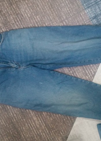 Kadın Mavi Denim Fermuarlı Salaş Jean - Görsel 3