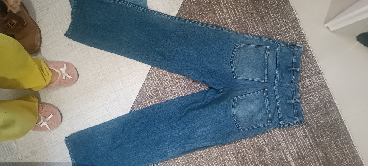 Kadın Mavi Denim Fermuarlı Salaş Jean - Görsel 2