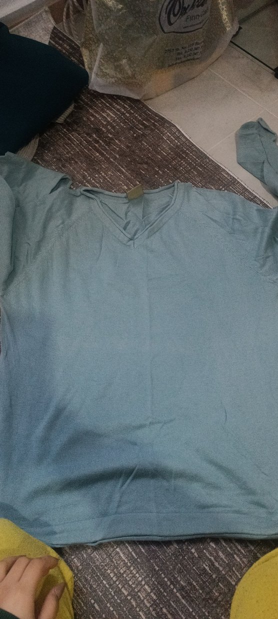 DeFacto mavimsi yeşil V Yakalı Uzun Kollu kazak - Görsel 3