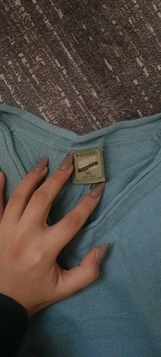 DeFacto mavimsi yeşil V Yakalı Uzun Kollu kazak - Görsel 2