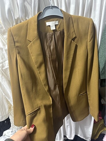 s Beden haki Renk Yeni sezon H&M marka haki renk ceket