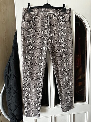 Yeni sezon Leopar desen kot pantolon