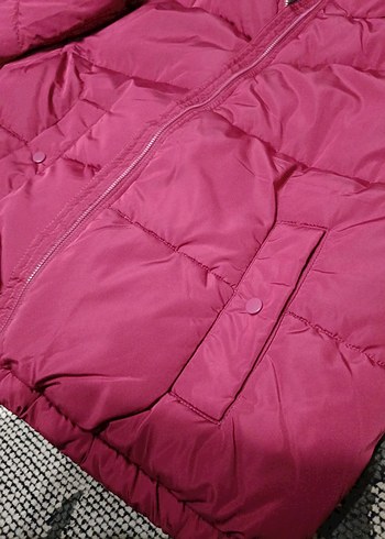 40 Beden Bordo Kadın Midi Boy Sıcak Mont LC Waikiki Mont Sıfır