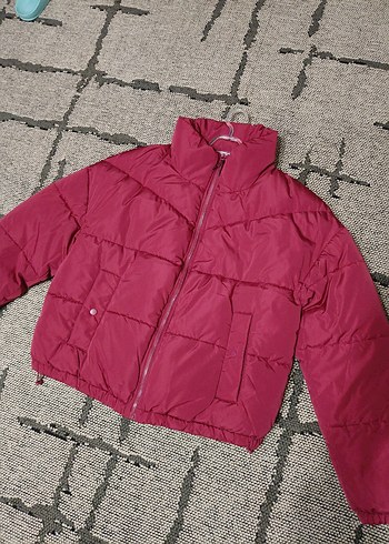 Bordo Kadın Midi Boy Sıcak Mont LC Waikiki Mont Sıfır