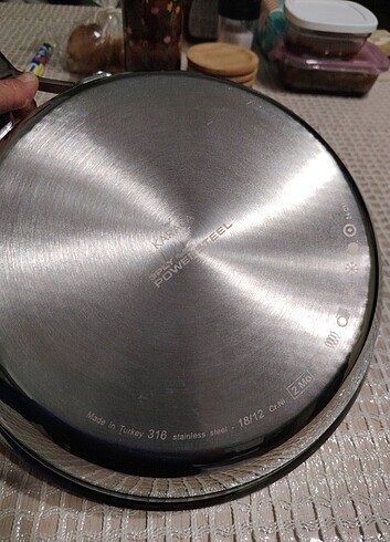 Beden gri Renk Karaca Powersteel 3Ply 24 cm Çelik Tava