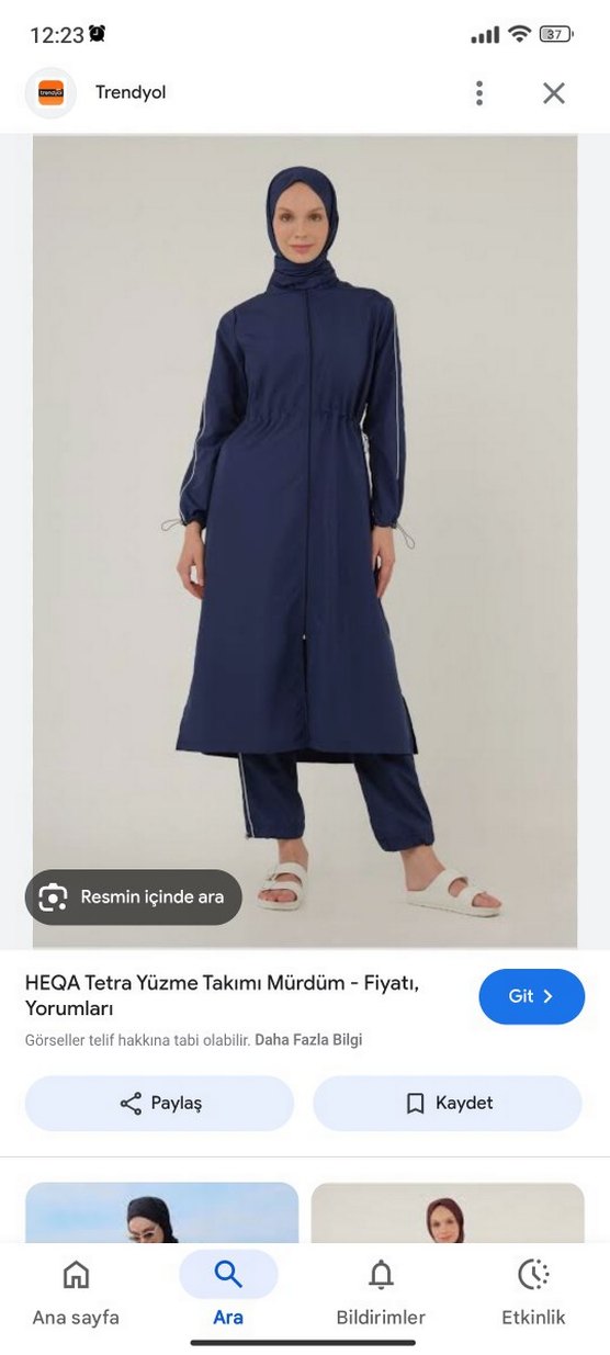 He-qa lacivert Uzun Kadın haşema - Görsel 2