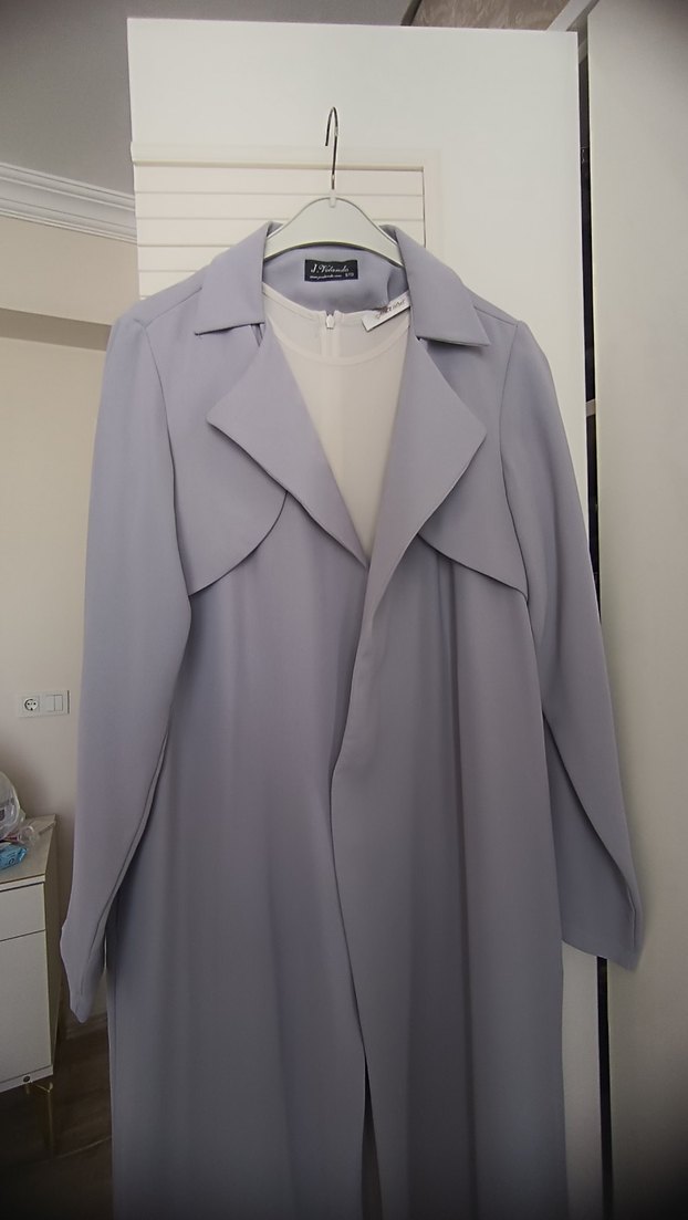 Jwelando Gri Kadın Uzun Trenc standart - Görsel 2