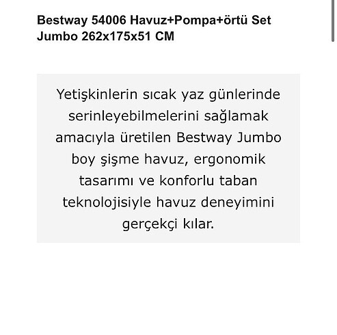  Beden Aile boyu havuz