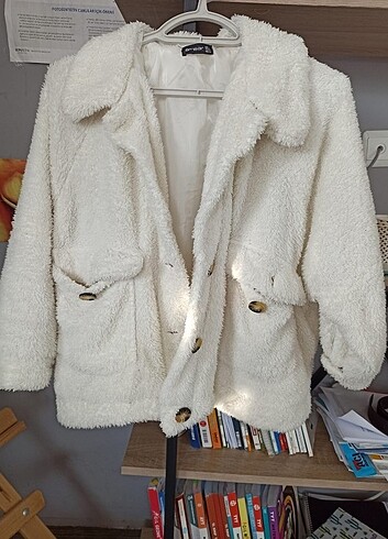 s Beden beyaz Renk Peluş ceket