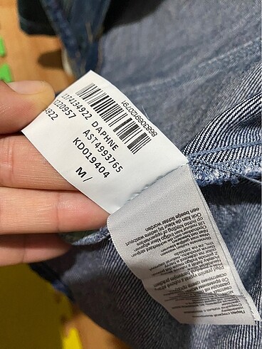 m Beden Mavi jeans kot ceket