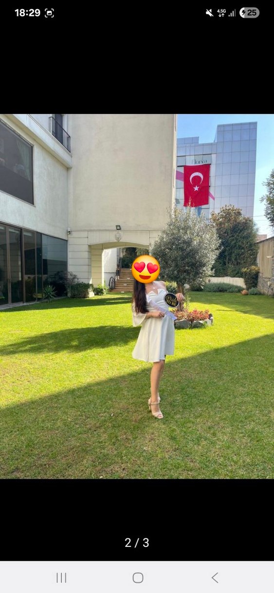 Beyaz Midi Bohem Elbise - Görsel 2