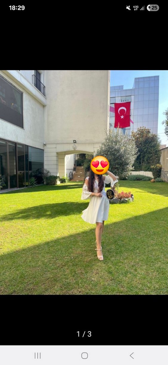 Beyaz Midi Bohem Elbise - Görsel 3