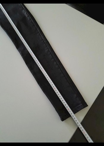 Kadın Siyah Denim Kemerli Skinny Pantolon - Görsel 6