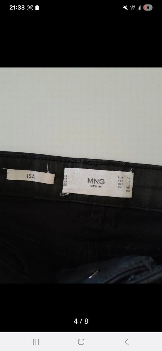 Kadın Siyah Denim Kemerli Skinny Pantolon - Görsel 3